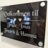 DØRSKILT 210X148mm  sort