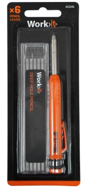 Work>it® dyphullsmarkør blyant med 6 stifter
