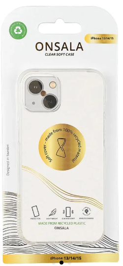 ONSALA Back Recycled Clear Case TPU iPhone 13/14/15