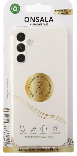ONSALA Mobildeksel Gjenvunnet TPU Transparent - Samsung Galaxy A14 5G/A14 4G