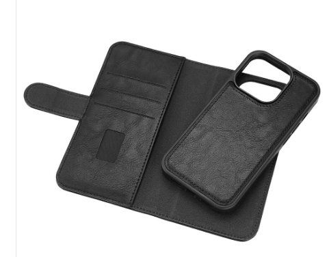 GEAR Mobildekel 2-i-1 3 Kortrom MagSerie Svart - iPhone 15 Pro