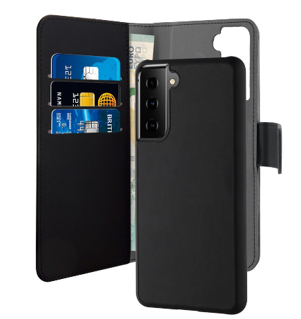 Puro Samsung Galaxy S22 Plus Etui Lommebok Avtakbar 2 i 1 Svart