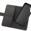 Essentials Samsung Galaxy A15-deksel 2-i-1 vegansk skinn svart