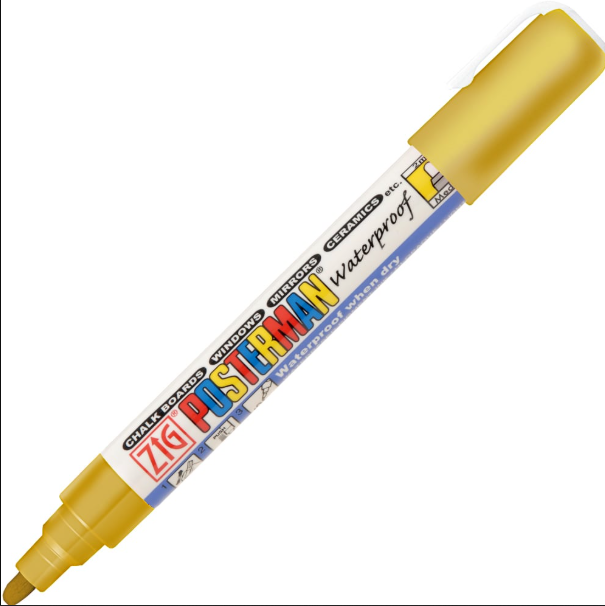 ZIG Merkepenn Posterman Medium 2mm Gull