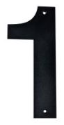 Husnummer 1 svart 200mm