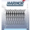 Svivels m/hempe sort 10-pk - Str. 10. Marinor