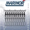 Svivels m/hempe sort 10-pk - Str. 12. Marinor