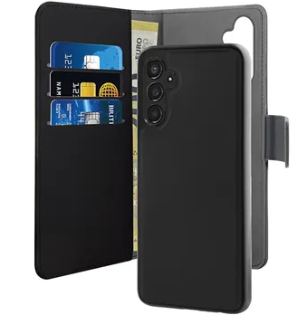Puro 2-i-1 Samsung Galaxy A34 5G Magnetisk Lommebok-deksel - Svart