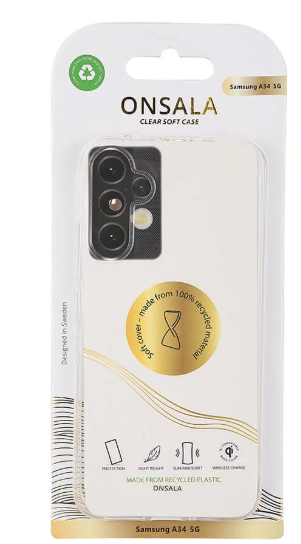 ONSALA Mobildeksel Resirkulert TPU Transparent - Samsung Galaxy A34 5G