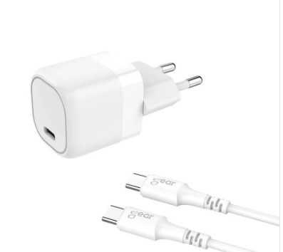 GEAR Lader 220V 1xUSB-C White
