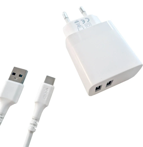 GEAR Charger 220V 2xUSB-A