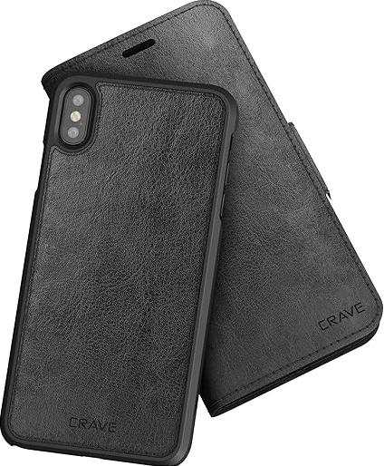 CRAVE Leather Guard iPhone X Black