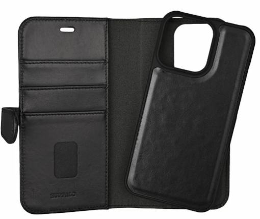 BUFFALO Mobildeksel med 3 kortspor, svart – iPhone 13 Pro