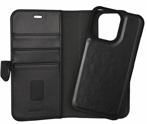 BUFFALO Mobildeksel med 3 kortspor, svart – iPhone 13 Pro
