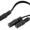 MiniJack Splitter 1-2, Black