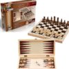 Klassisk spillboks Sjakk, backgammon og  Dam