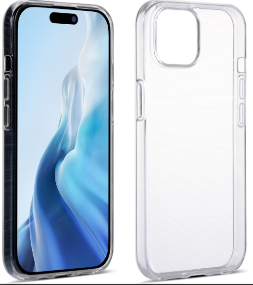 iiglo iPhone 15 Silikondeksel (gjennomsiktig)
