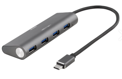 Deltaco USB-C - USB A 4port HUB