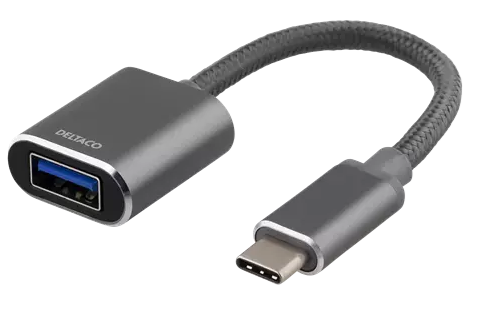 Deltaco USB C til USB A OTG adapter