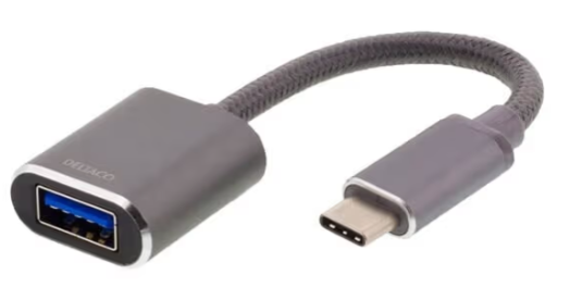 Deltaco USB C til USB A adapter OTG