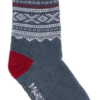 Kosesokker m. Mariusmønster, grå, hvit og rød, One