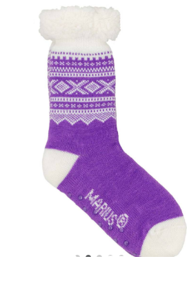 Kosesokker, MARIUS®, lilla/hvit