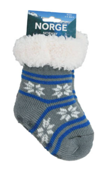 Kosesokker med stjernemønster, baby. Grå/blå6-12m