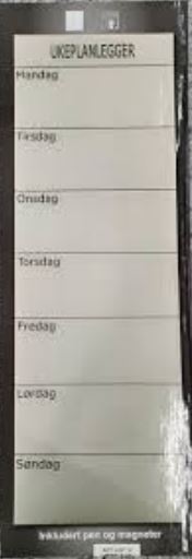 UKEPLANLEGGER 60X20 GRÅ