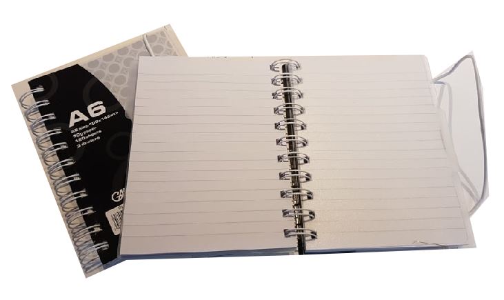 Notisbok A6 3delt