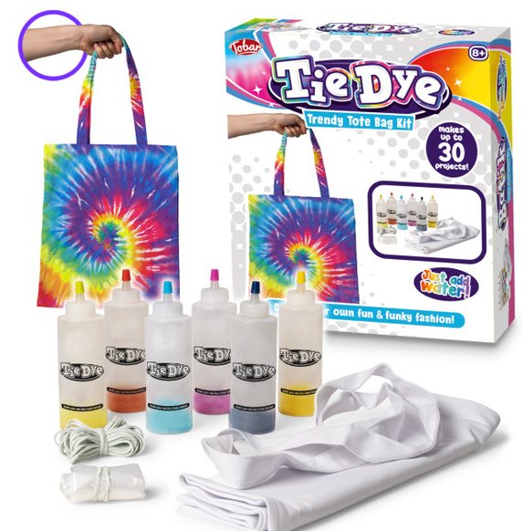 Tøyveske farging, Tie Dye Trendy Tote Bag Kit