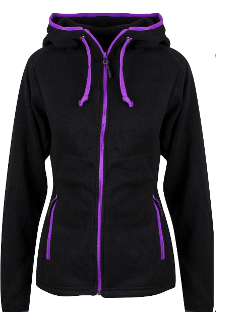 Madeline Fleecejakke Sort lilla M