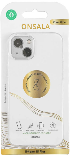 ONSALA Mobildeksel Resirkulert TPU Transparent - iPhone 15 Plus