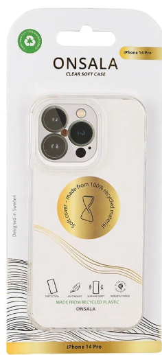 ONSALA Mobildeksel Resirkulert TPU Transparent - iPhone 14 Pro