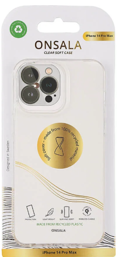 ONSALA Mobildeksel Resirkulert TPU Transparent - iPhone 14 Pro Max