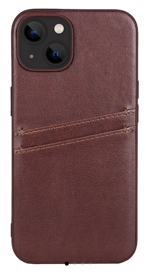 Mobildeksel PU Brun - iPhone 13-14