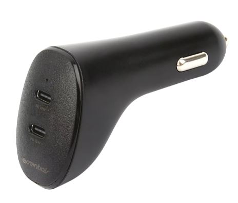 Essentials Car Charger 20W, 2xUSB-C PD 20W, Black