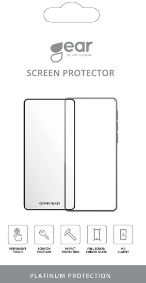 GEAR Skjermbeskyttelse 3D Platinum Buet Glass Svart Ramme - iPhone X ,  XS og 11 PRO