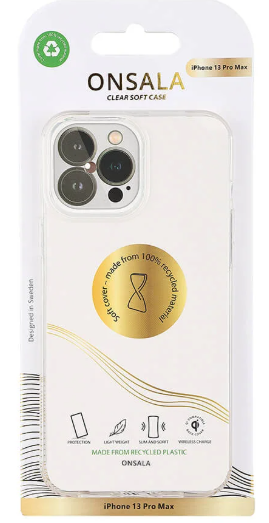ONSALA Mobildeksel Resirkulert TPU Transparent - iPhone 13 Pro Max