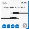 Deltaco Audio cable, 3.5mm, gold-plated, 1m, black