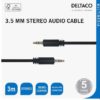 Deltaco Audio cable, 3.5mm, gold-plated, 3m, black