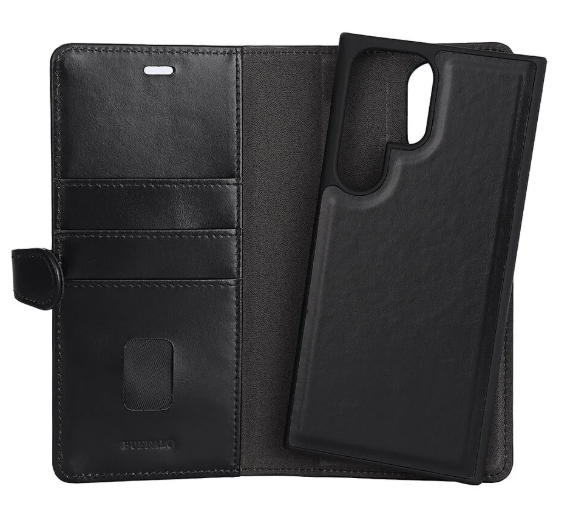 BUFFALO Mobildeksel Lær 2-i-1 Svart - Samsung S23 Ultra 5G