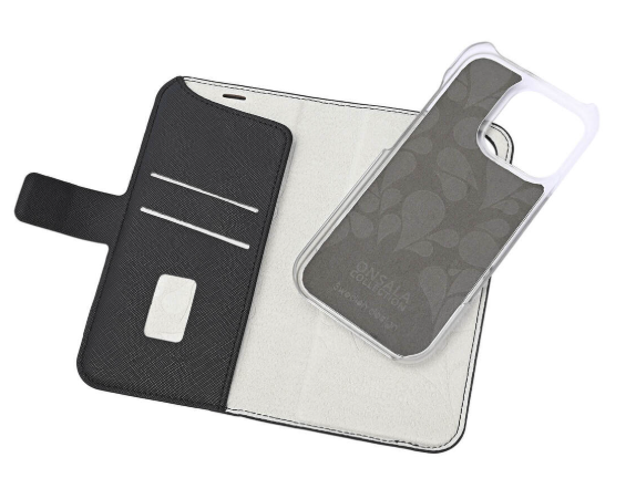 ONSALA Eco Wallet 2 card Recycled MagSeries iPhone 16 Pro Black