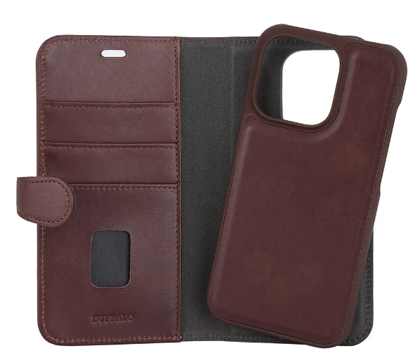 BUFFALO Lommebokdeksel iPhone 14 Pro Brun