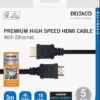 Kabel DELTACO HDMI M/M 4K 3m sort