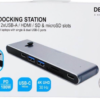 Deltaco USB-C MB-dokkingstasjon HDMI/SD/leser