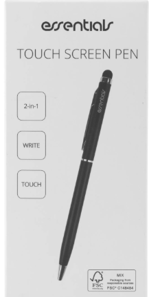 Essentials 2-in-1 Touch Screen Pen Svart