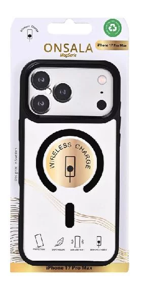 Mobildeksel Bumper MagSeries Svart & Klar - iPhone 17 Pro Max