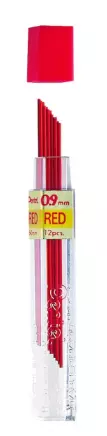 Blyminer Pentel 09 Rød (12stk)