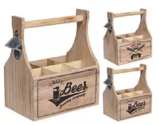 Trekasse for 6 flasker + åpner