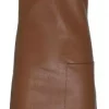 Forkle Faux Leather Bib Apron Lys Brun